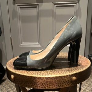 PRADA Gray and Black Women's Pumps